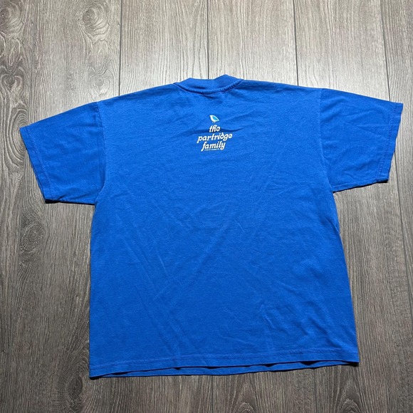 Vintage The Partridge Family 1999 Cmon Get Happy Cute Band shirt Small Blue - Picture 6 of 10